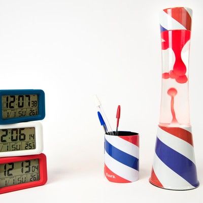 Alarm Clock Indigo-Blue LED Screen with Nightlight