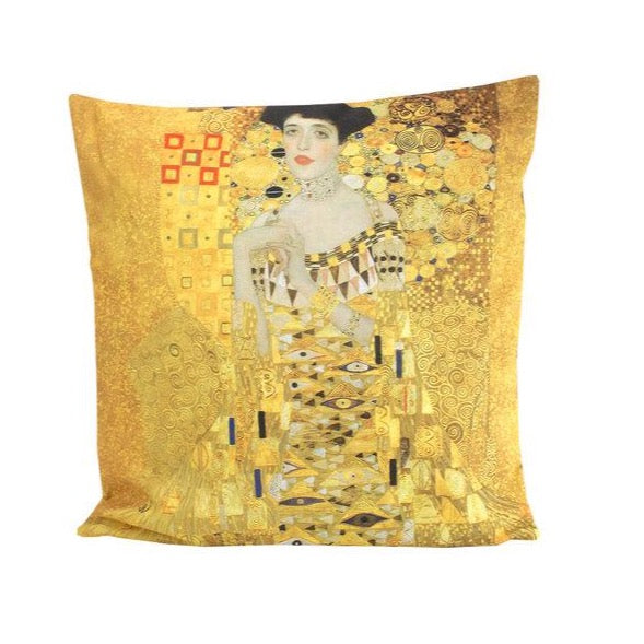 Cushion Cover Klimt in Yellow and Black