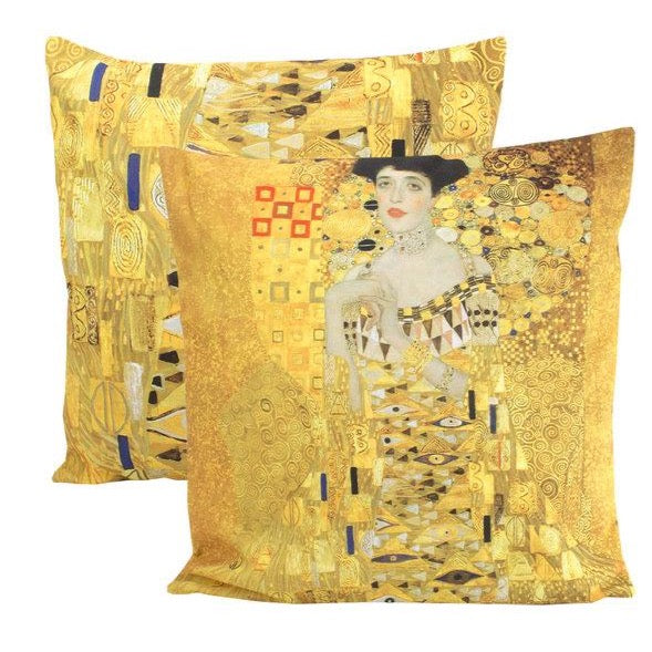 Cushion Cover Klimt in Yellow and Black