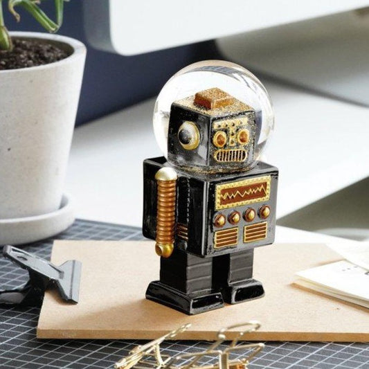 Snow-globe Robot Summer-globe Black and Gold