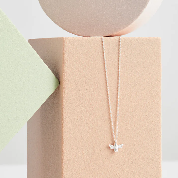 Bee Charm Necklace Silver Plated Estella Bartlett