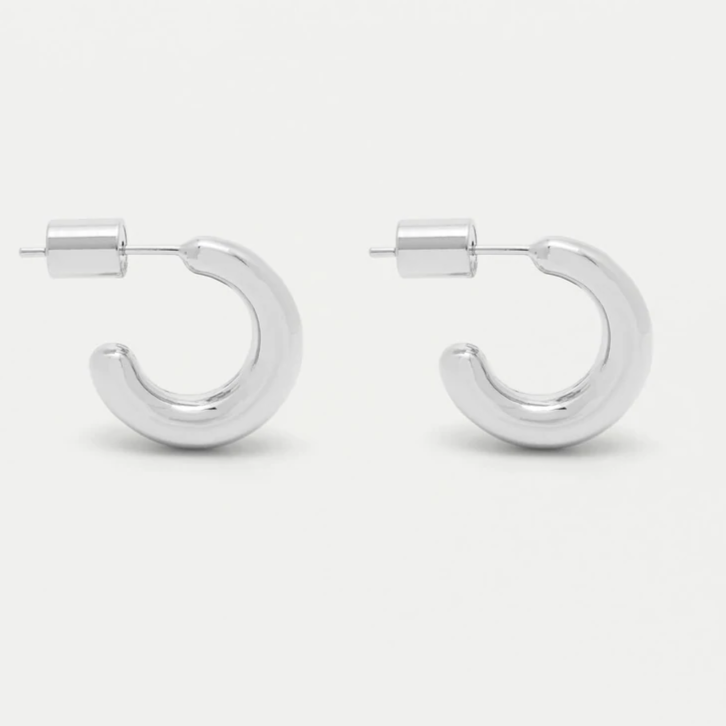 Earrings Hoop Mini Plated Silver Estella Bartlett