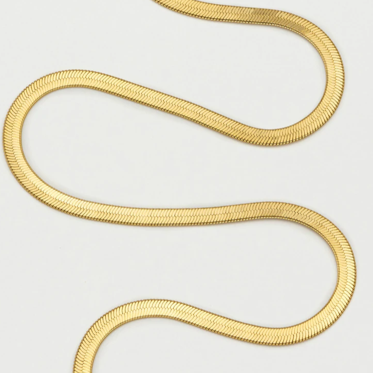 Herringbone Necklace Gold Plated Chain Estella Bartlett