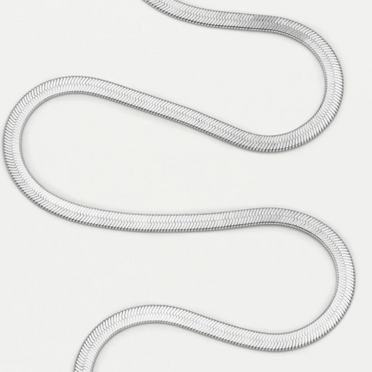 Herringbone Necklace Silver Plated Chain Estella Bartlett