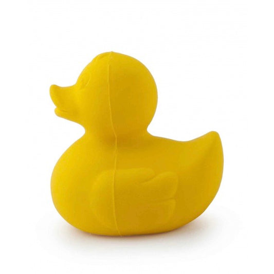 Baby teether and bath toy Duck in yellow made from natural rubber