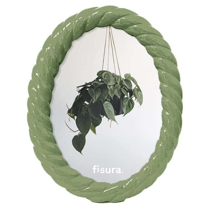 Oval Photo Frame Jade Green Platted Border