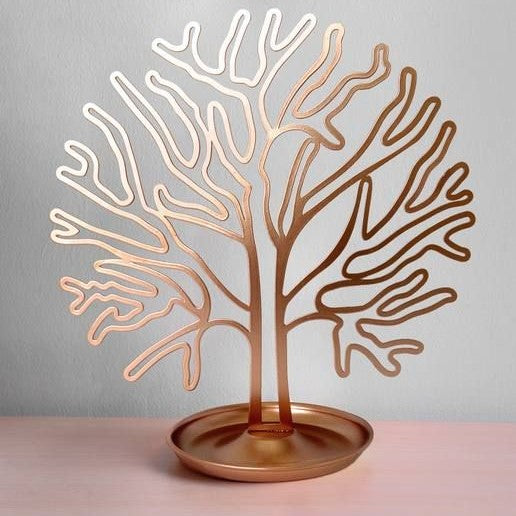 Jewellery Holder Coral Tree in Rose Gold Copper