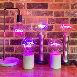 Dance Filament Pink Lamp Exposed Bulb Steepletone LED