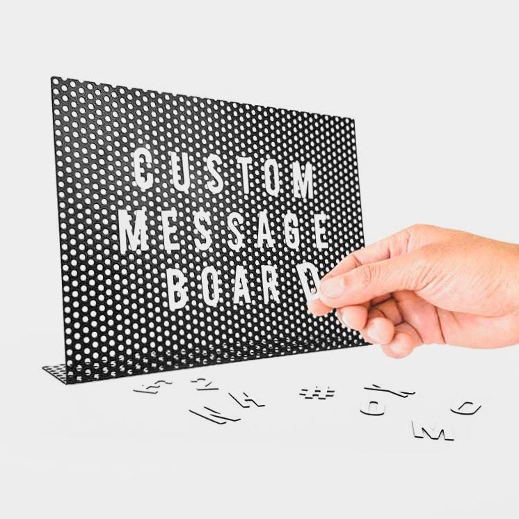 Magnetic desk letter board in black