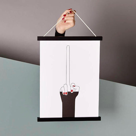 Magnetic A3 portrait print frame in black