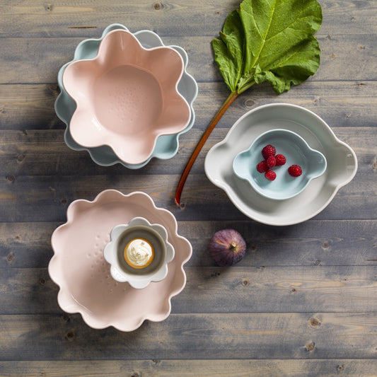 Flower Pie Dish Turquoise Piccadilly Oven Safe