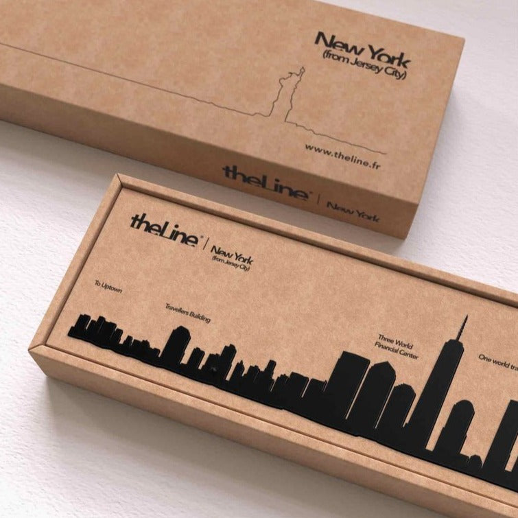 New York City Skyline Wall Art Steel Black 50cm The Line