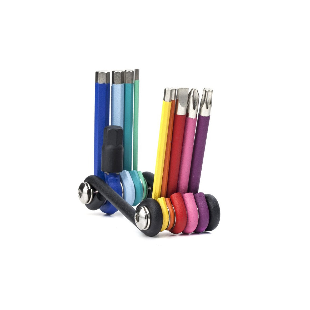 Rainbow Multi Tool Set in Red Orange Yellow Green Blue Purple and Black
