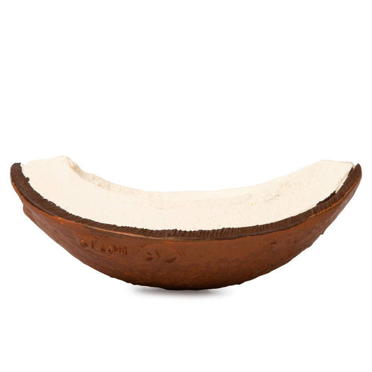 Baby Teether Toy Rubber Coconut Brown