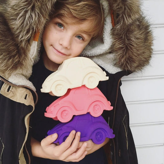 Teether Bath Toy Oli & Carol Small Beetle Car Purple