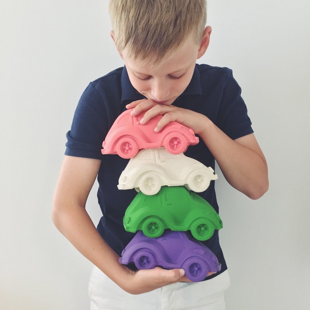 Teether Bath Toy Oli & Carol Small Beetle Car Purple