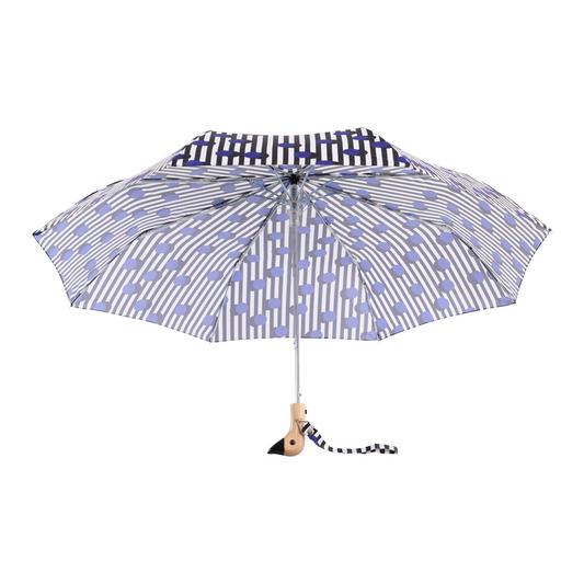 Original Duck Head Umbrella Compact Polkastripe Blue Black