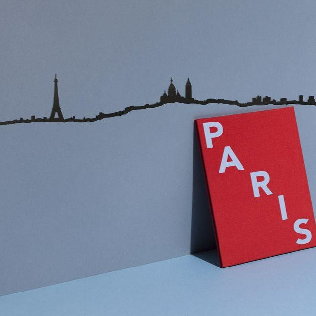 The Line Wall Art Decoration Paris Skyline Large in Black