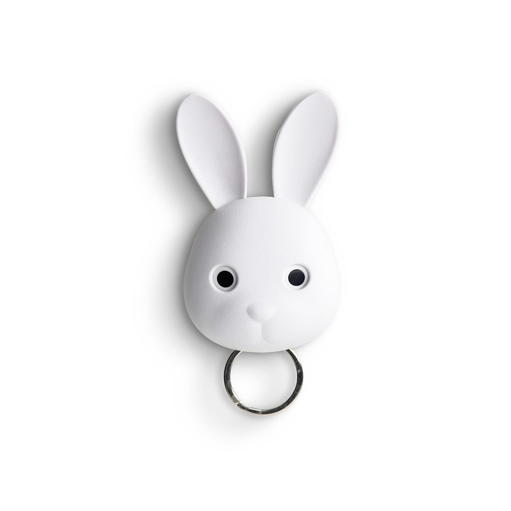 Keys holder wall mounted Bunny Rabbit in white