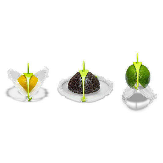 Food Save The Flexible Cut Food Freshness Tool Savel Clear Green Set of 2