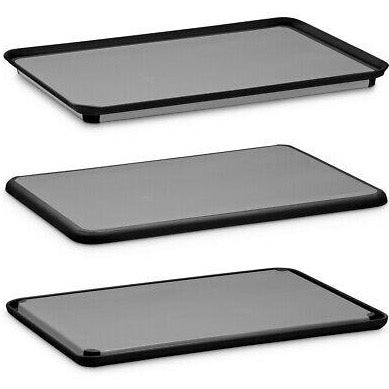 Chopping Board Reversible with Edge Fledge in Black