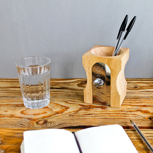 Sharpener Desk Tidy - Light Wood