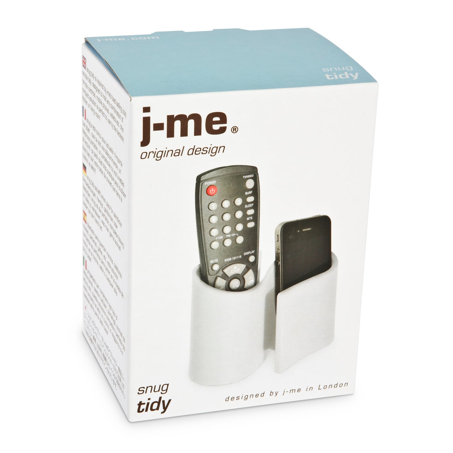 Snug desk tidy & remote control holder - grey