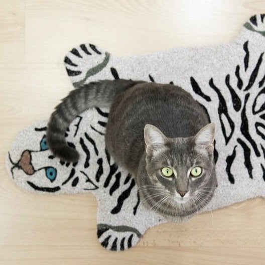 Doormat Big Cat Tiger White