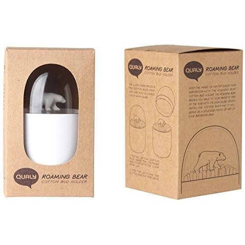 Roaming Polar Bear Cotton Earbud Container Bathroom Storage
