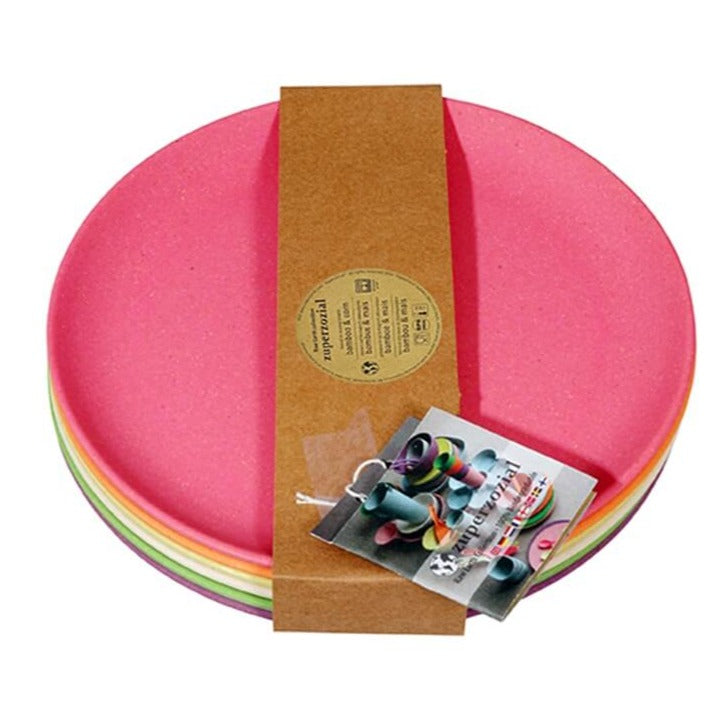 Cake Plate Set Bamboo Corn Rainbow Colourful