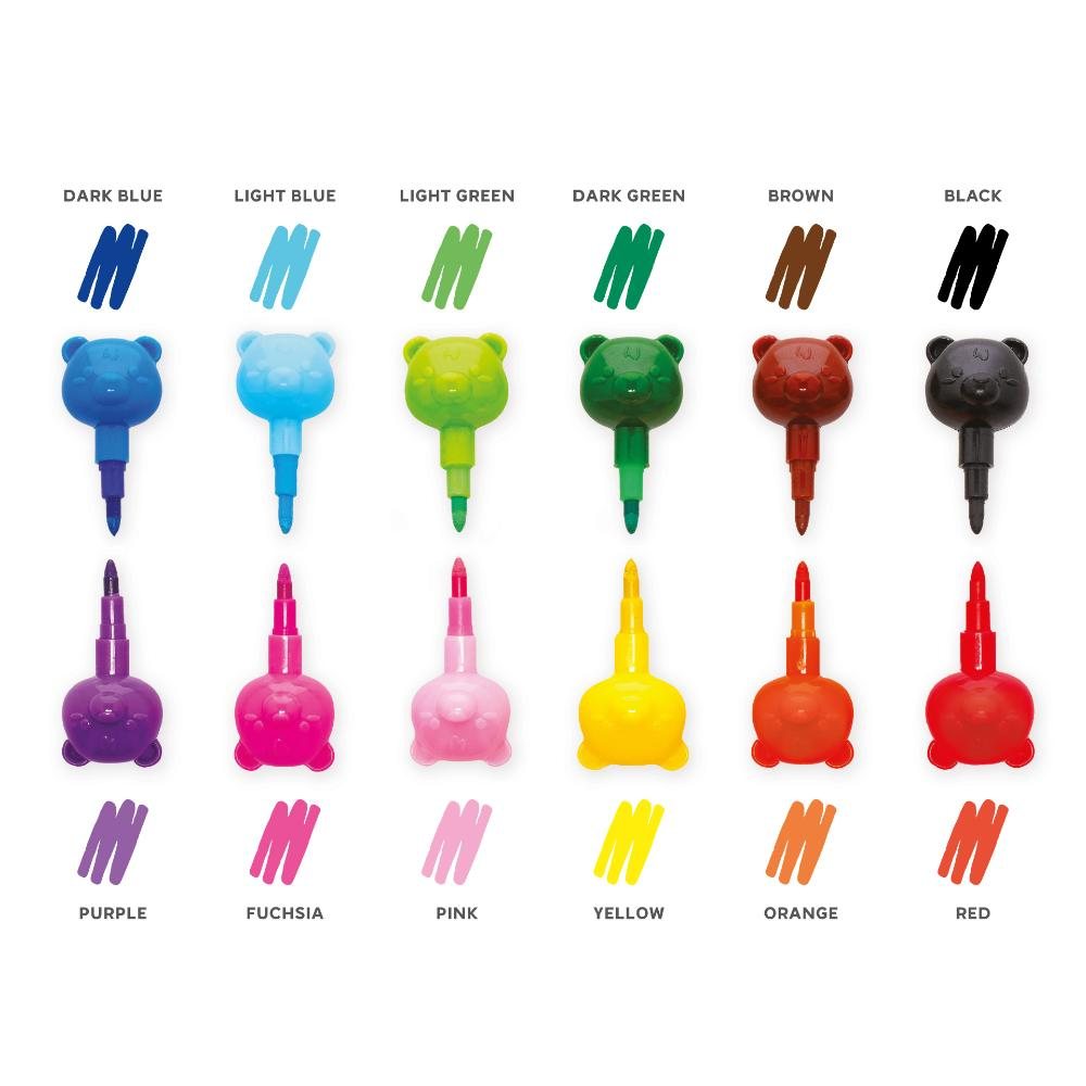 Legami Dream in Colour 12 Stackable Crayons - Teddy Bear - image 3