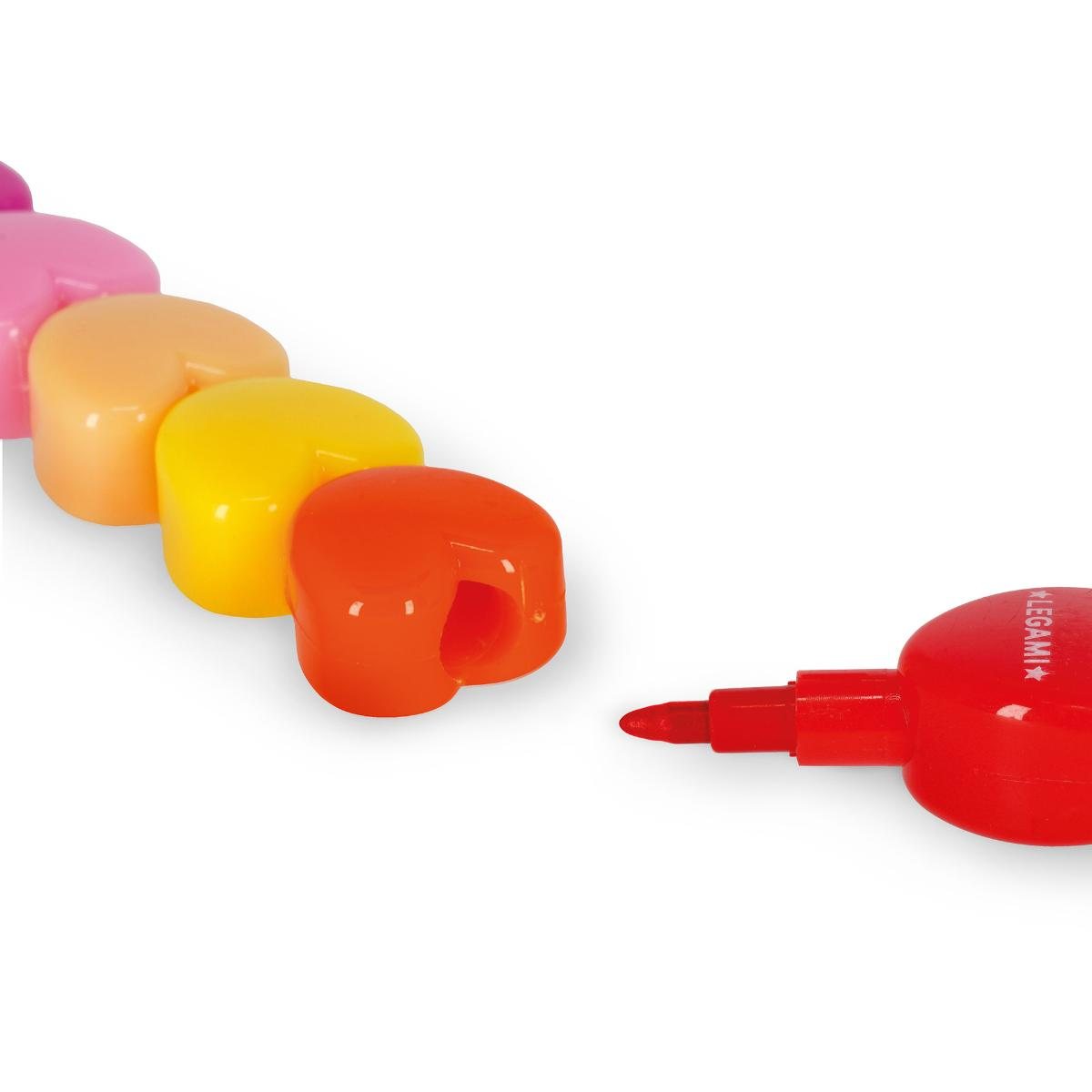 Legami Dream in Colour 12 Stackable Crayons - Heart - image 3