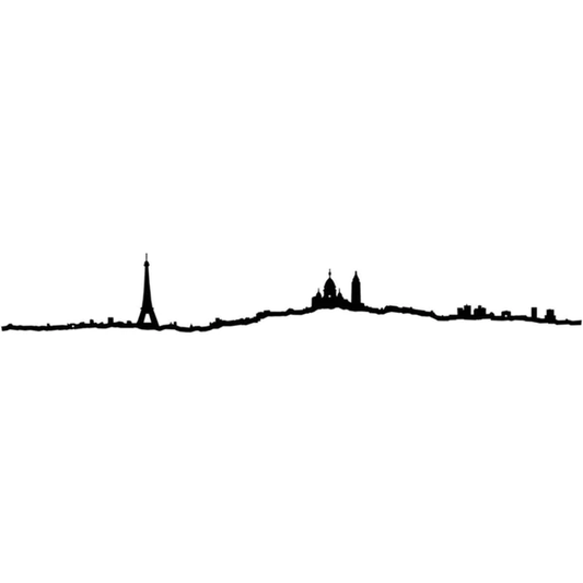 The Line - Silhouette | City Skyline Silhouette Mini | Paris