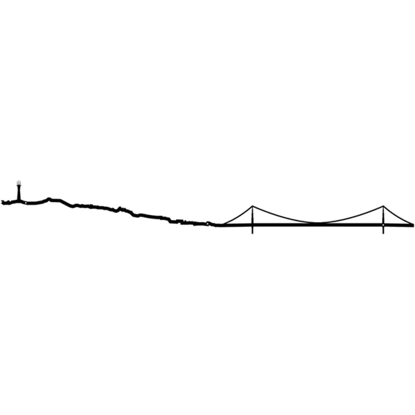 The Line - Silhouette | City Skyline Silhouette Mini | San Francisco