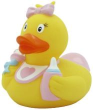 Lilalu Newborn Baby Girl Rubber Duck Bathtime Toy - Image 1