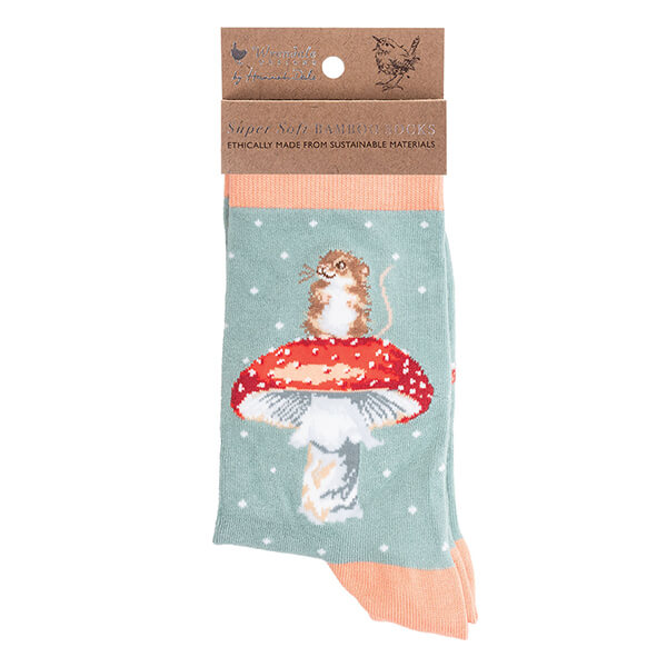 'He's A Fungi' Mouse Sock Size 4-7 - Image 1