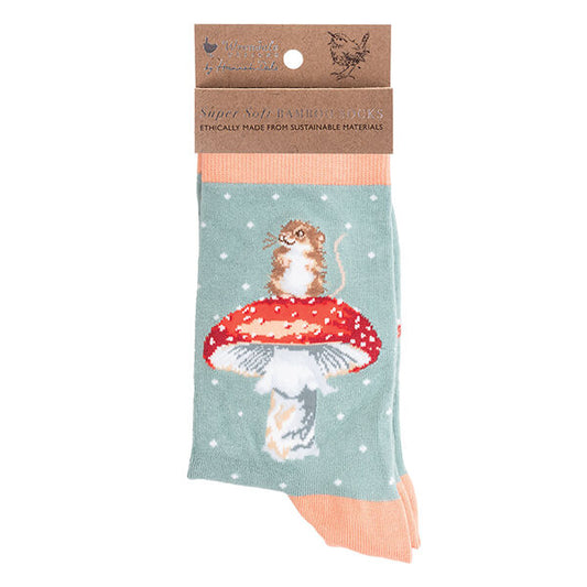 'He's A Fungi' Mouse Sock Size 4-7 - Image 1