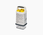 Grip Box Grater: Stainless Steel Kitchen Utensil Set, Dishwasher-Safe, Adult Use, White - Image 1