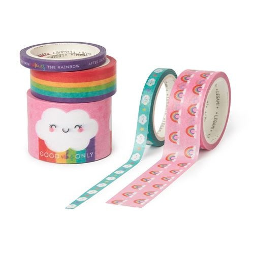 Decorative Rainbow Paper Sticky Tapes - Tape By Tape - Set of 5 - Image 1