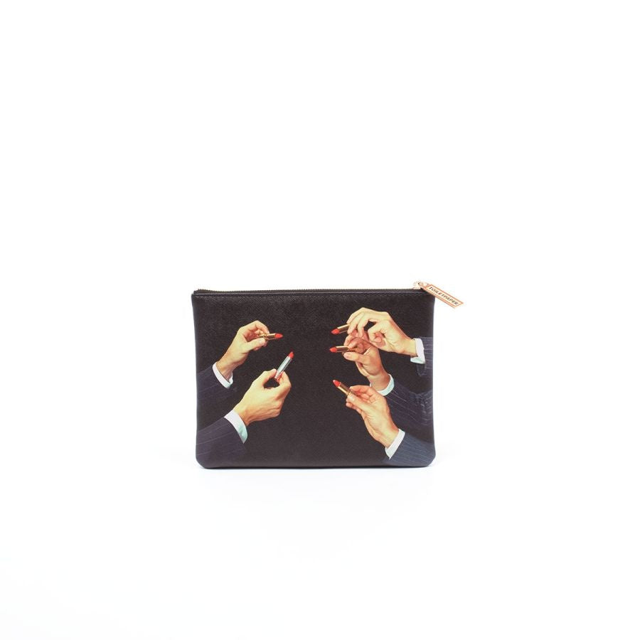 SELETTI Toiletpaper Cosmetic Bag 21x15,5 Graphic Case Cosmatic Bag - Lipsticks - Image 1