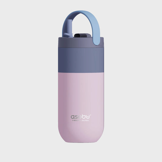 Orbit 880ml Pastel Pink Thermal Bottle with Straw - Image 1