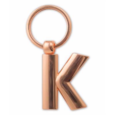 Rose Gold Metal Keyrings - K - Image 1