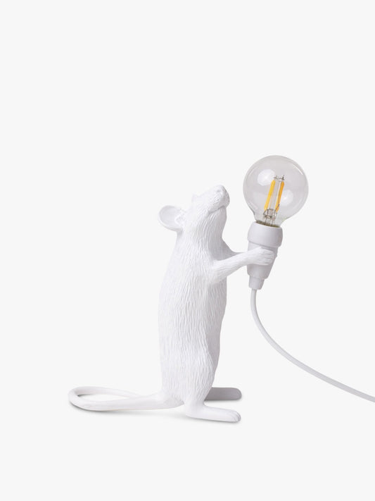 Seletti Step Standing Mouse Lamp White - Image 1