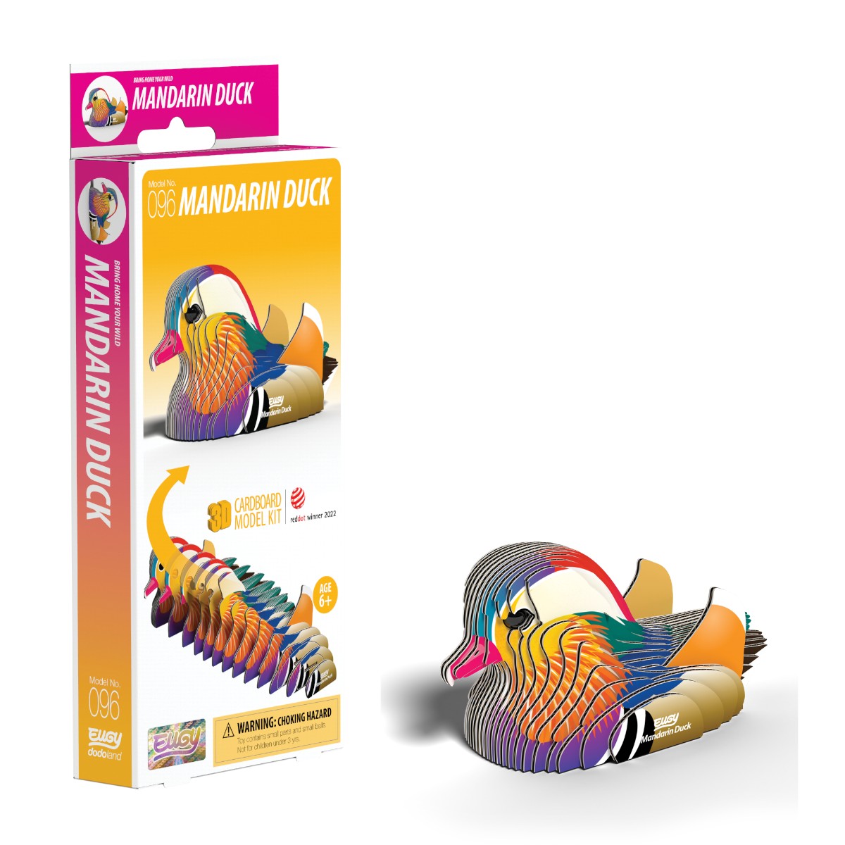 EUGY 3D Mandarin Duck Bird No.96 Model Craft Kit - Image 1