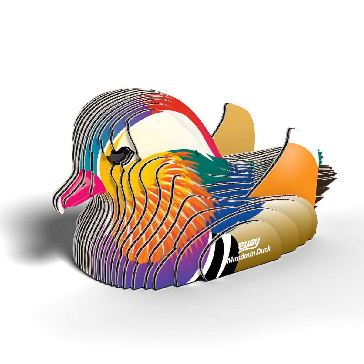 EUGY 3D Mandarin Duck Bird No.96 Model Craft Kit - Image 2