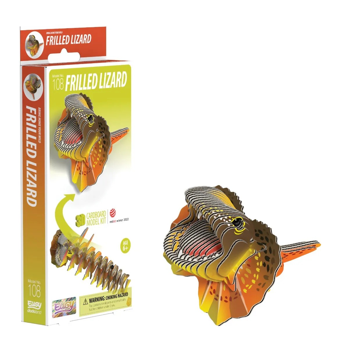 EUGY 3D Frilled Lizard No.108 Model Craft Kit - Image 1