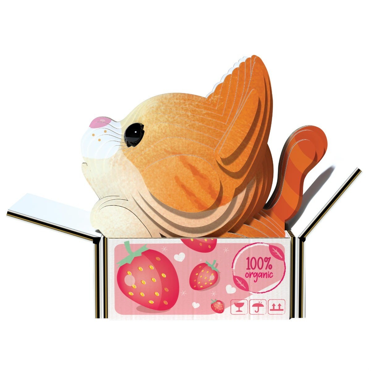 Eugy Cat Pumpkin 3D Model Craft Kit - Image 3