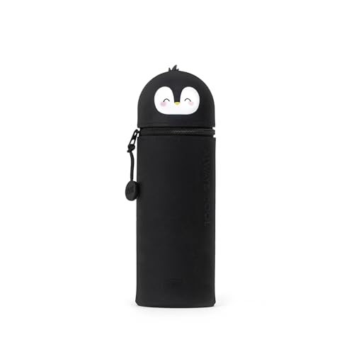 LEGAMI "Always Cool" 2-in-1 Silicone Pencil Case - Penguin - Image 1