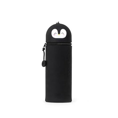 LEGAMI "Always Cool" 2-in-1 Silicone Pencil Case - Penguin - Image 1