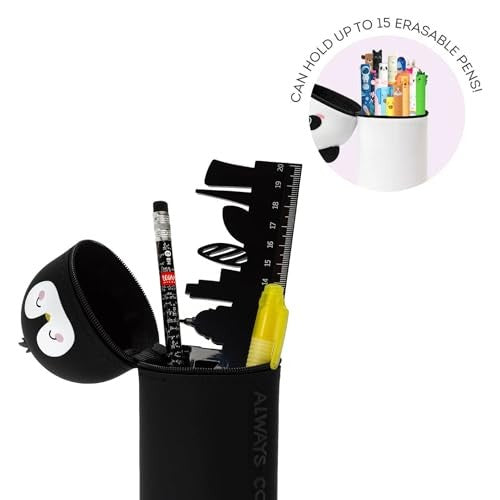 LEGAMI "Always Cool" 2-in-1 Silicone Pencil Case - Penguin - Image 3